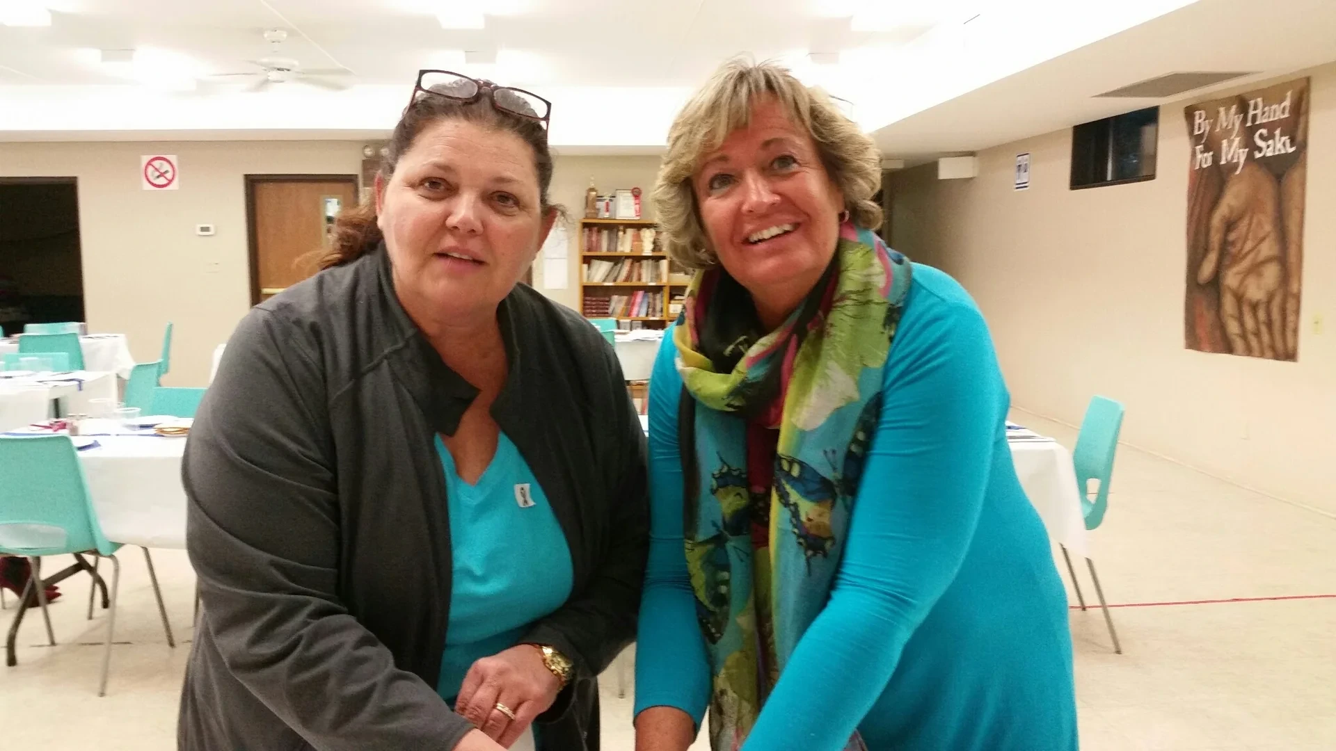 First Lutheran members smiling together